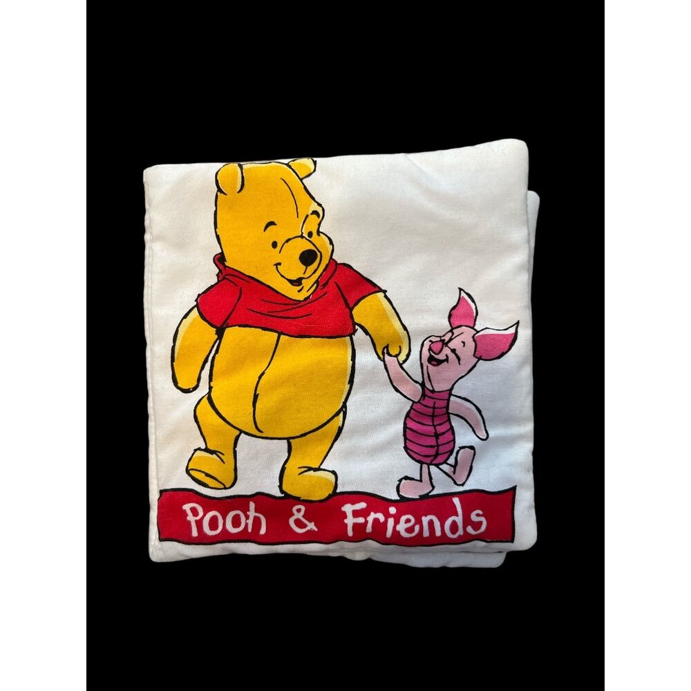 VTG Winnie The Pooh Bear‎ Soft Fabric Baby Book By The First Years 1995